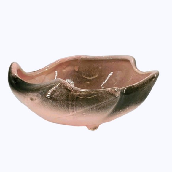 VTG USA Hull? Planter 3 Footed #805 Pink/Black MCM - Picture 3 of 6